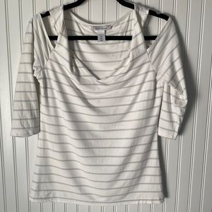 White House Black Market open shoulder shirt